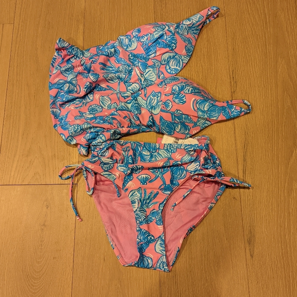 Pink and Blue Swimsuit - Picture 2 of 12
